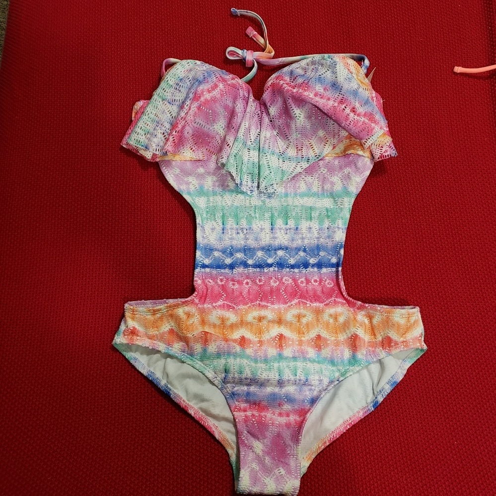 Rainbow monokini swimsuit